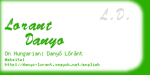 lorant danyo business card